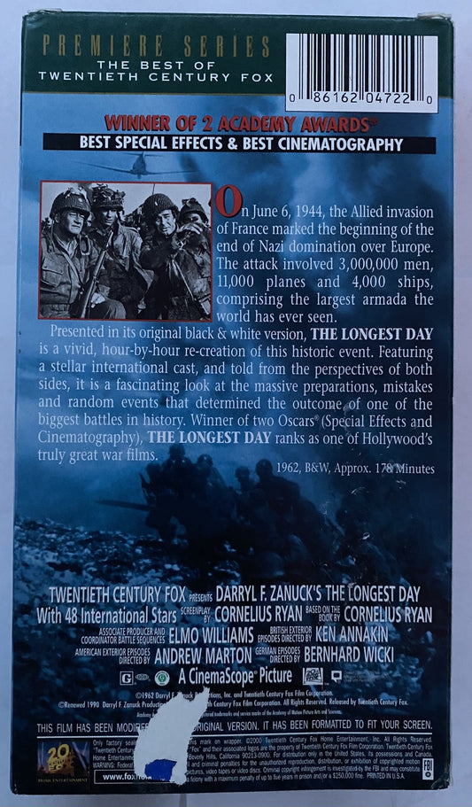 The Longest Day (VHS, 1998, Premiere Series)