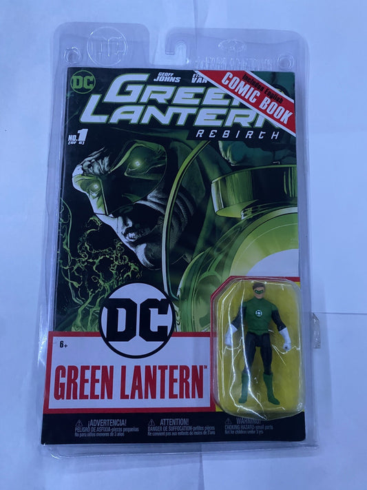Dc Direct Wv2 Hal Jordan Green Lantern 3in Action Figure W/comic