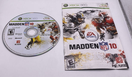 madden nfl 10 xbox 360 Disc Only With Manual (tested)