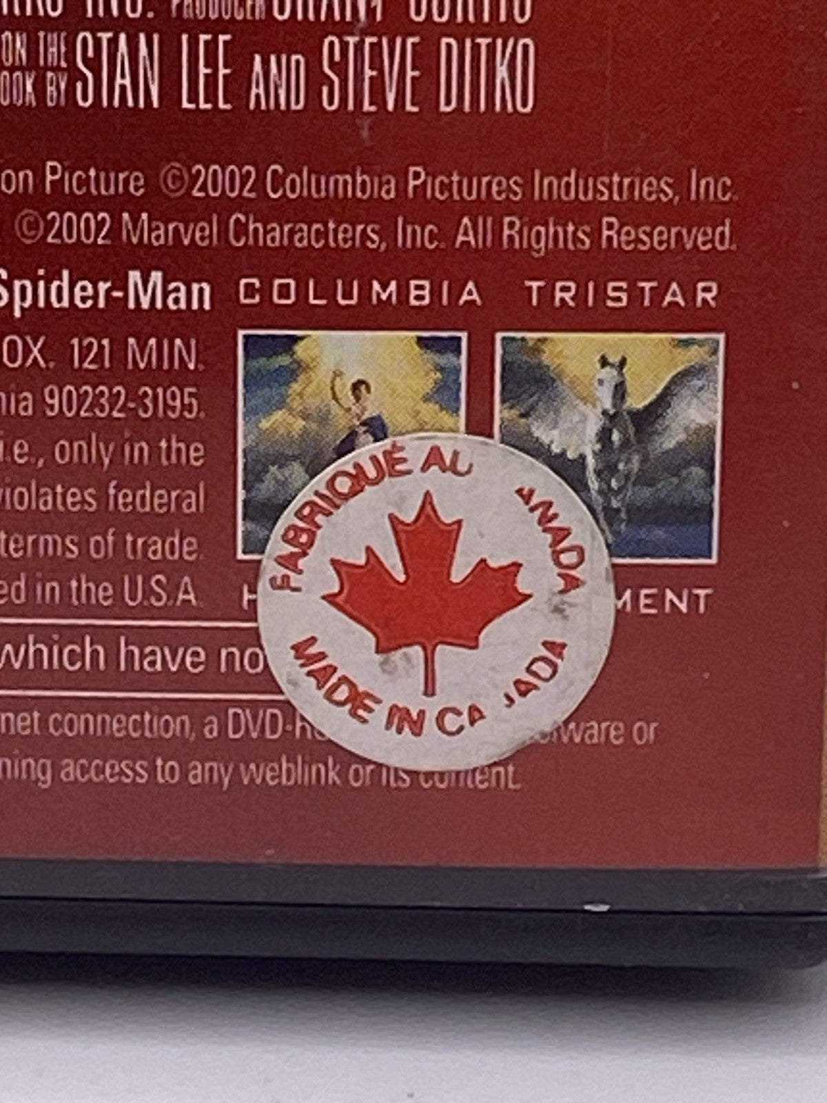 Spider-Man (DVD, 2002, 2-Disc Set, Special Edition Full Frame)Canadian Version