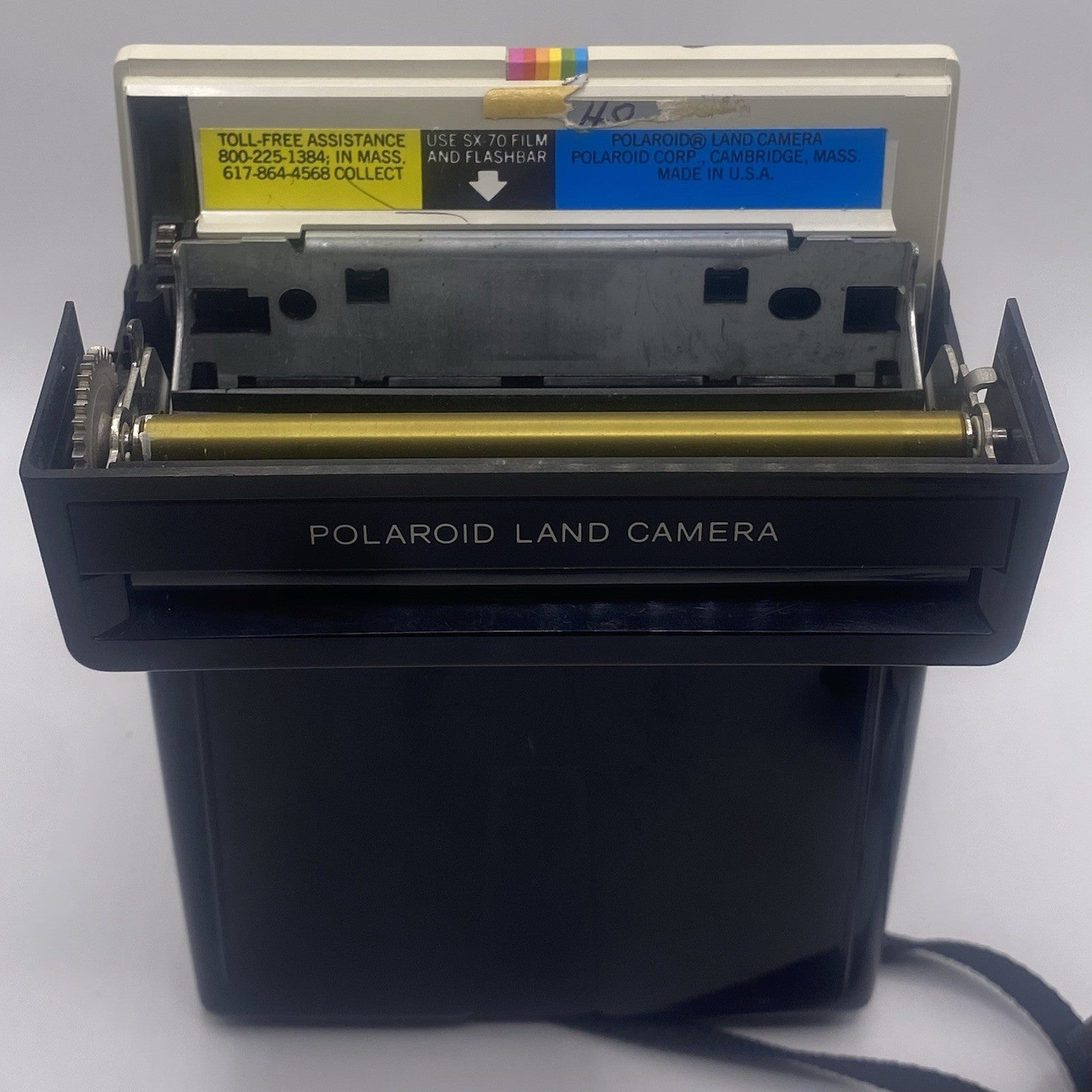 Vintage 1970s Original Polaroid SX-70 OneStep White Rainbow Stripe  (UNTESTED)