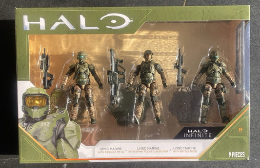 Halo Infinite UNSC Marines Action Figure 3-Pack Brand New