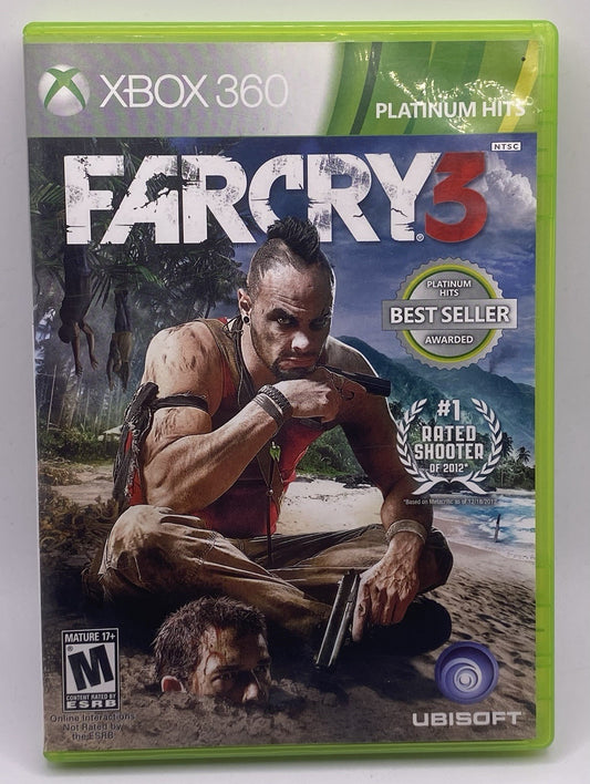 Far Cry 3 (Microsoft Xbox 360, 2012)platinum Hits (tested)