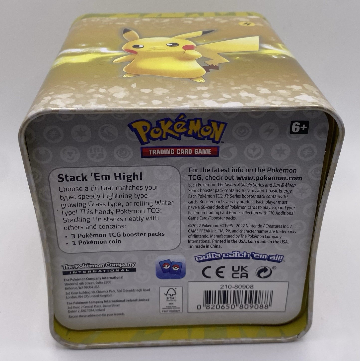 2022 Pokemon Nintendo EMPTY TIN ONLY NO CARDS INCLUDED!