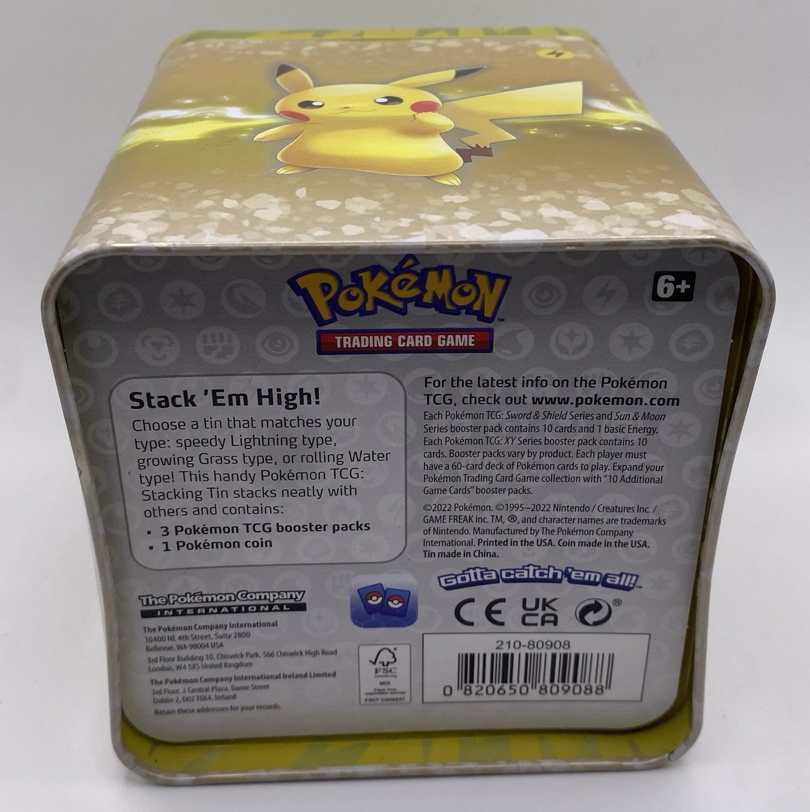 2022 Pokemon Nintendo EMPTY TIN ONLY NO CARDS INCLUDED!
