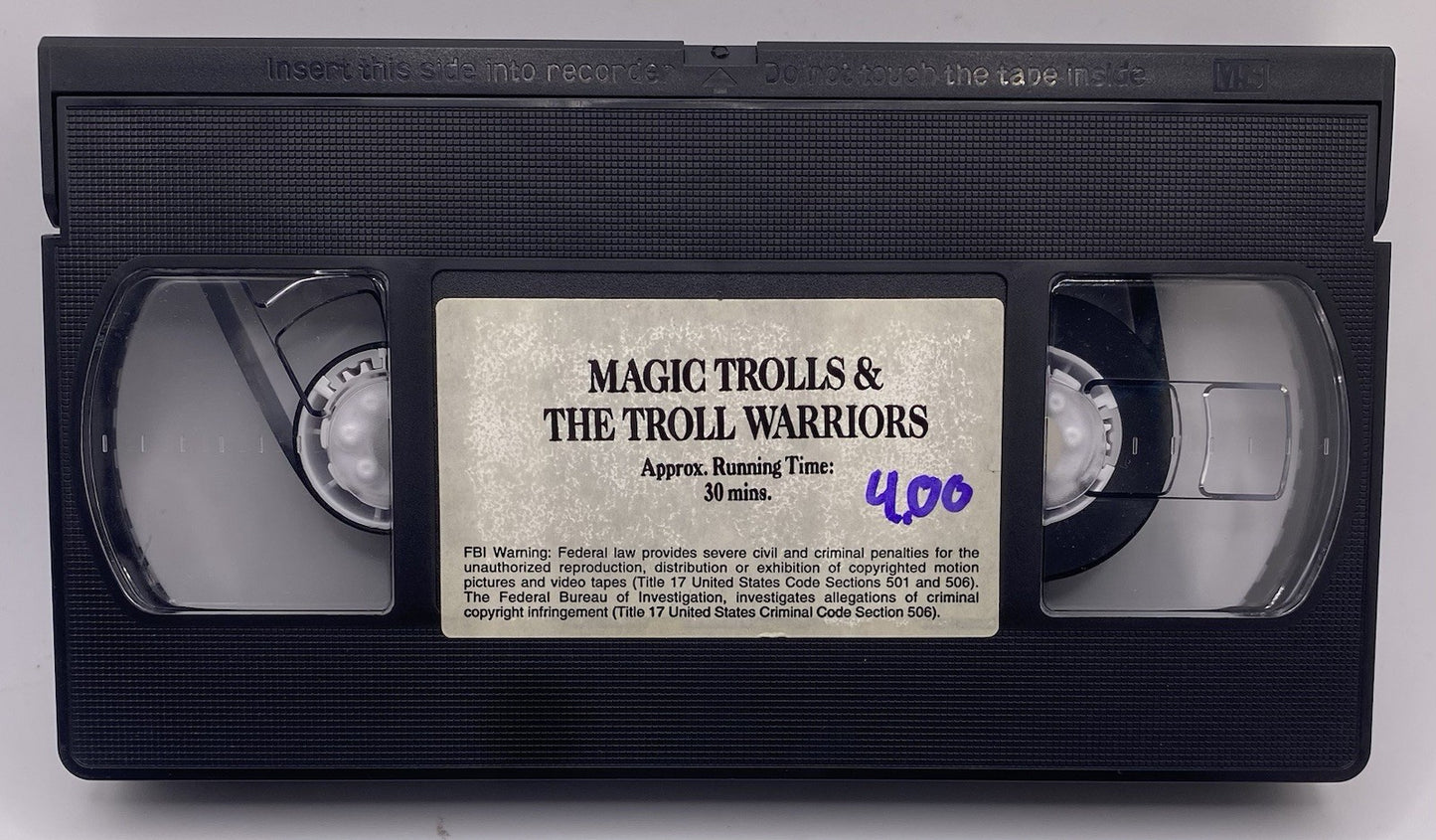 MAGIC TROLLS & THE TROLL WARRIORS ANIMATED VHS VIDEO, FRONT ROW ENT. 1993 TESTED