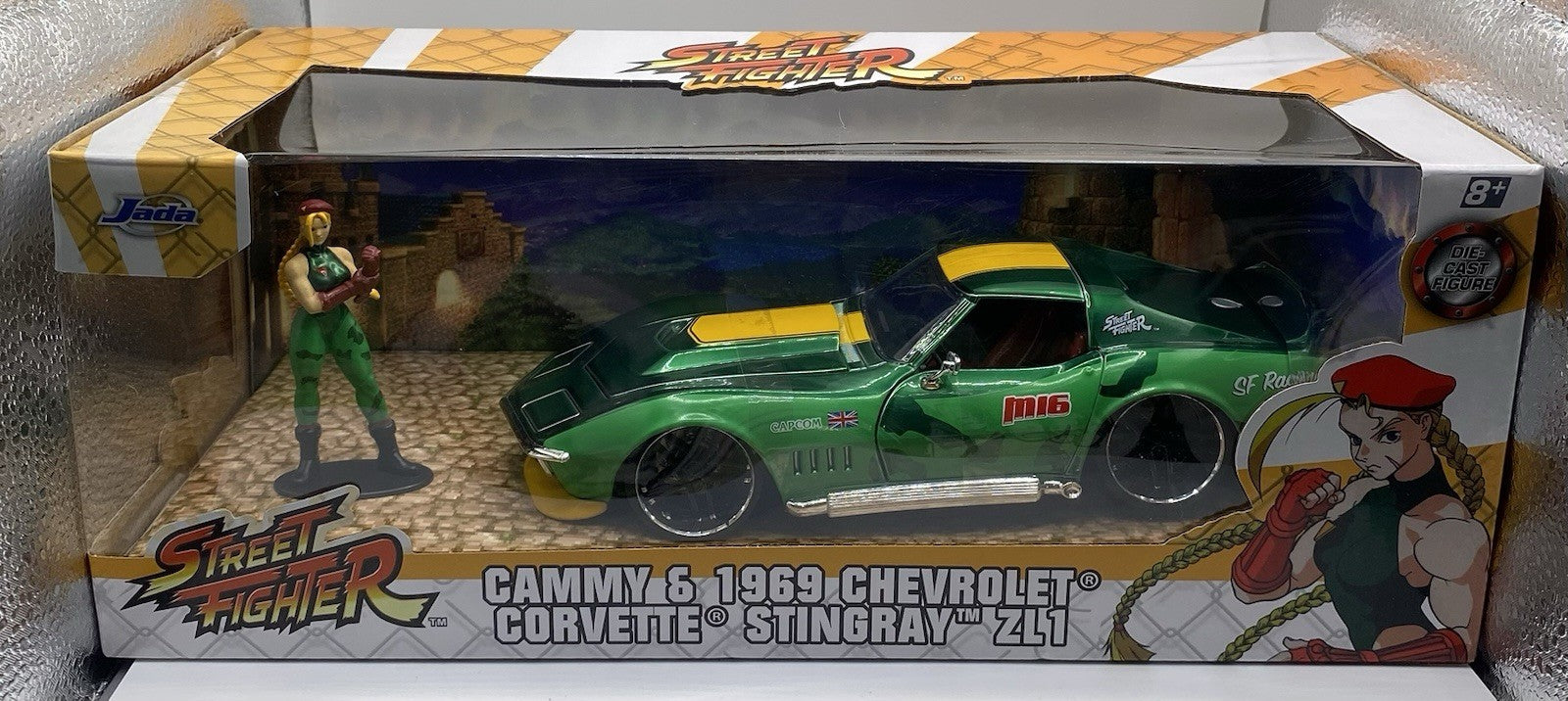 Street Fighter Cammy & 1969 Corvette Stingray Jada 1:24 Hollywood Rides