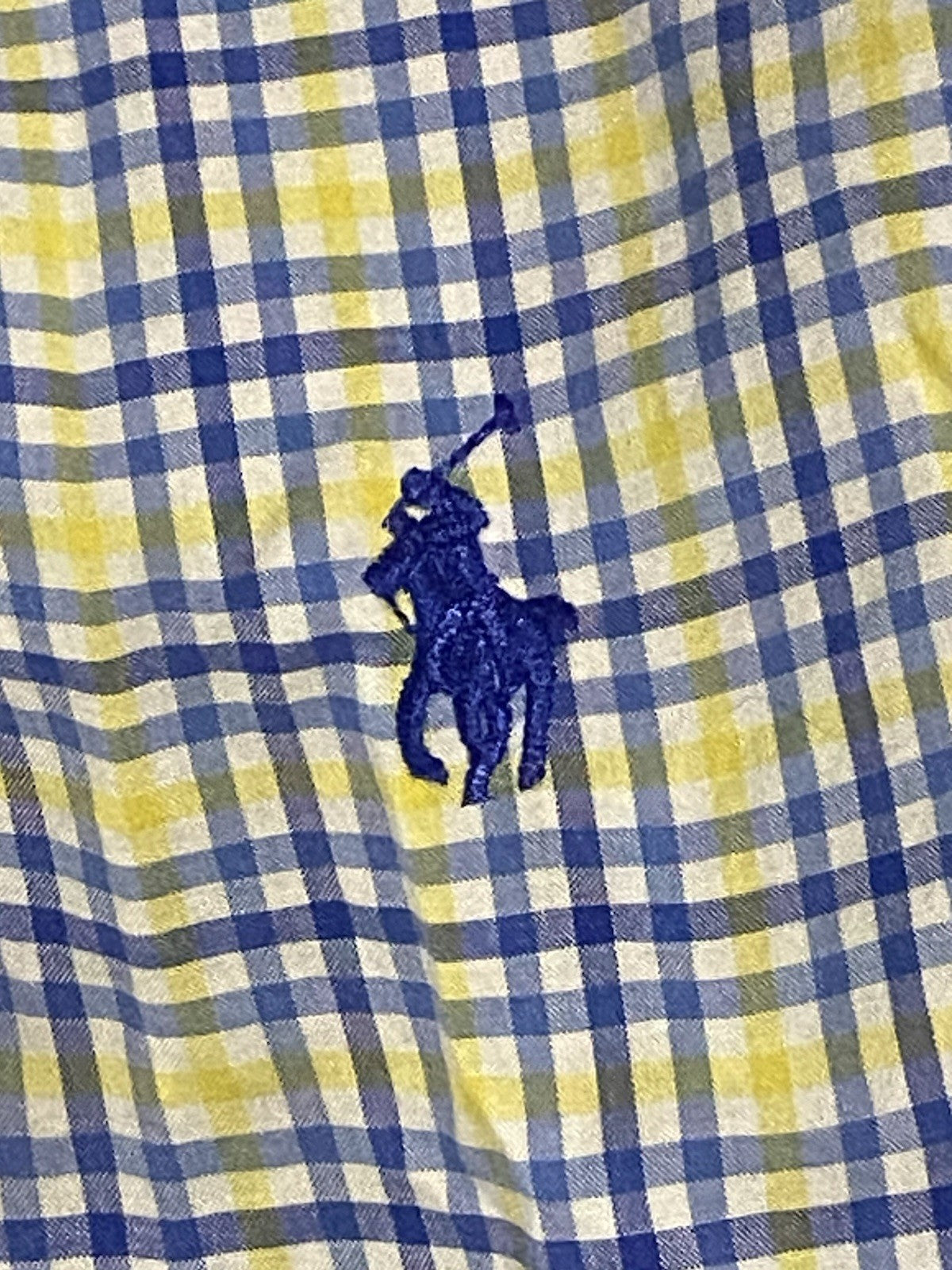 Blue and yellow Ralph Lauren button down shirt size: 2XLT #preppy