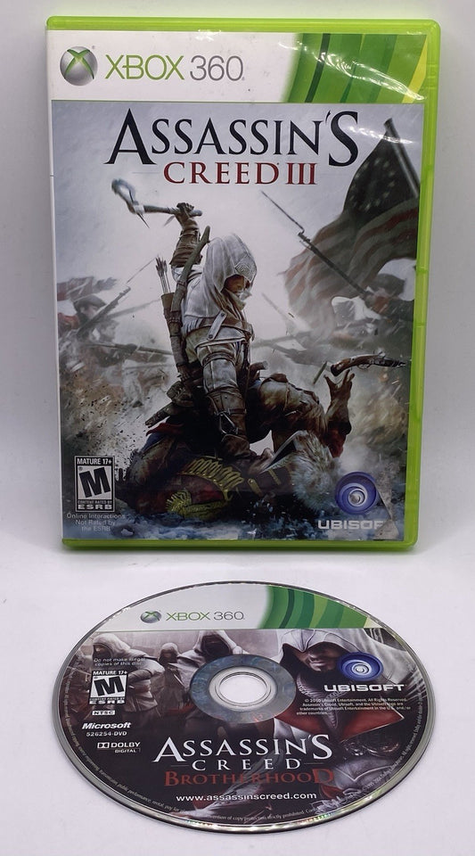 Bundle Of 2 Pack Xbox 360 Assassins Creed 3 & Brotherhood (tested)