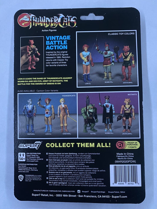 Super7 - Thundercats - ReAction Figure - Jackalman (Toy Variant) [New Toy] Act