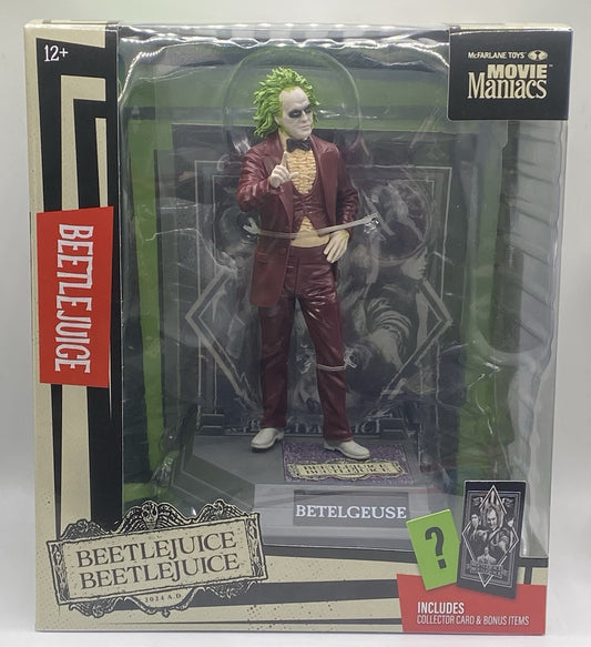 McFarlane Movie Maniacs Beetlejuice 2 Beetlejuice 2 6in Posed NEW!