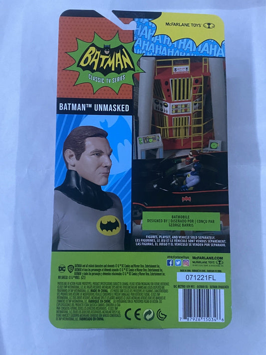 McFarlane Toys Batman Retro 1966 Classic TV Series Batman UnmaskedAction Figure