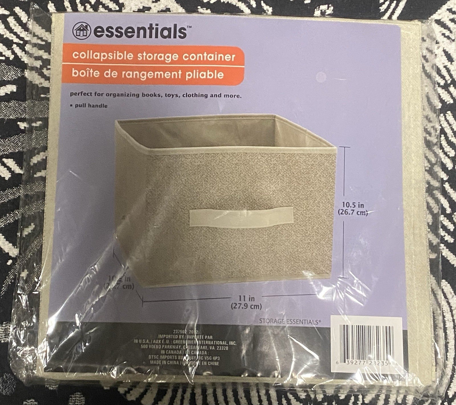 New in Bag Essentials Collapsable Storage Container