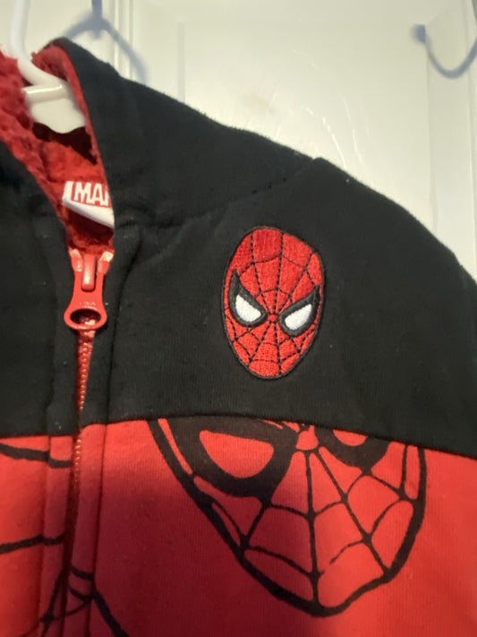 Red and black Marvel Spiderman jacket size: 3T 