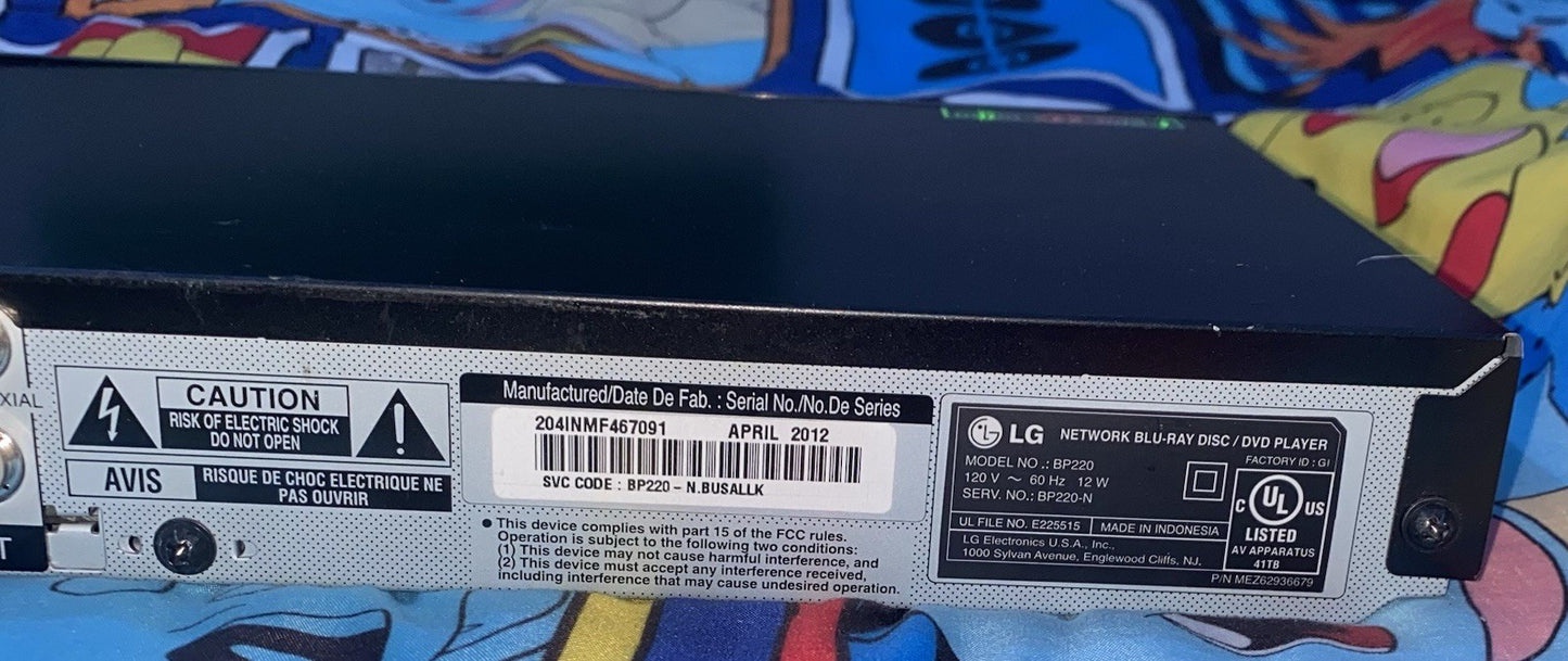 LG BP220 Blu-Ray Player TESTED STILL WORKS !
