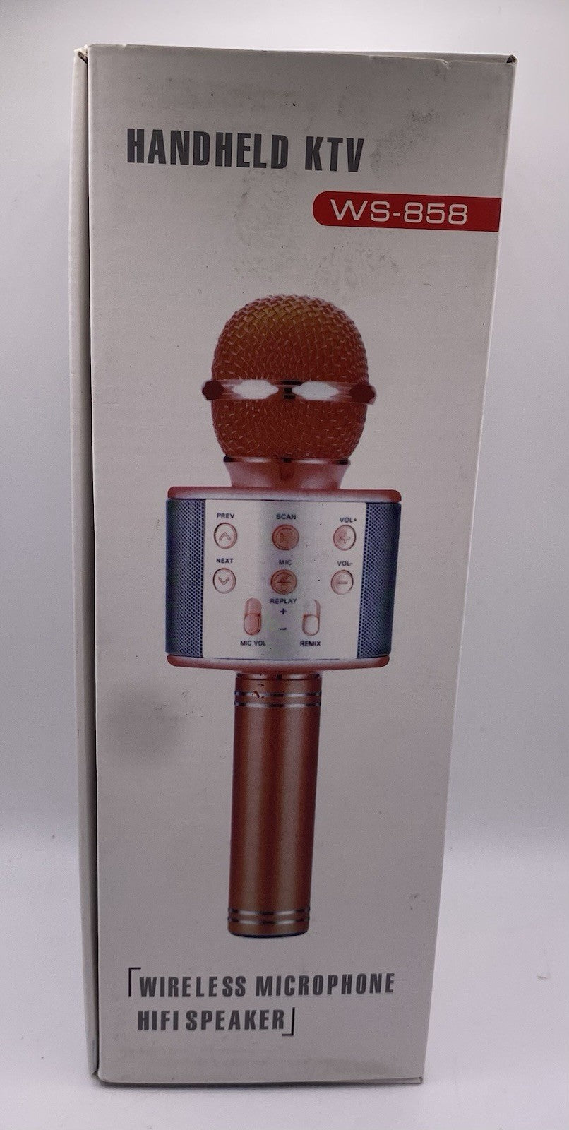 Handheld KTV WS-858 Wireless Microphone and HiFi Speaker Set Blue (TESTED WORKS)
