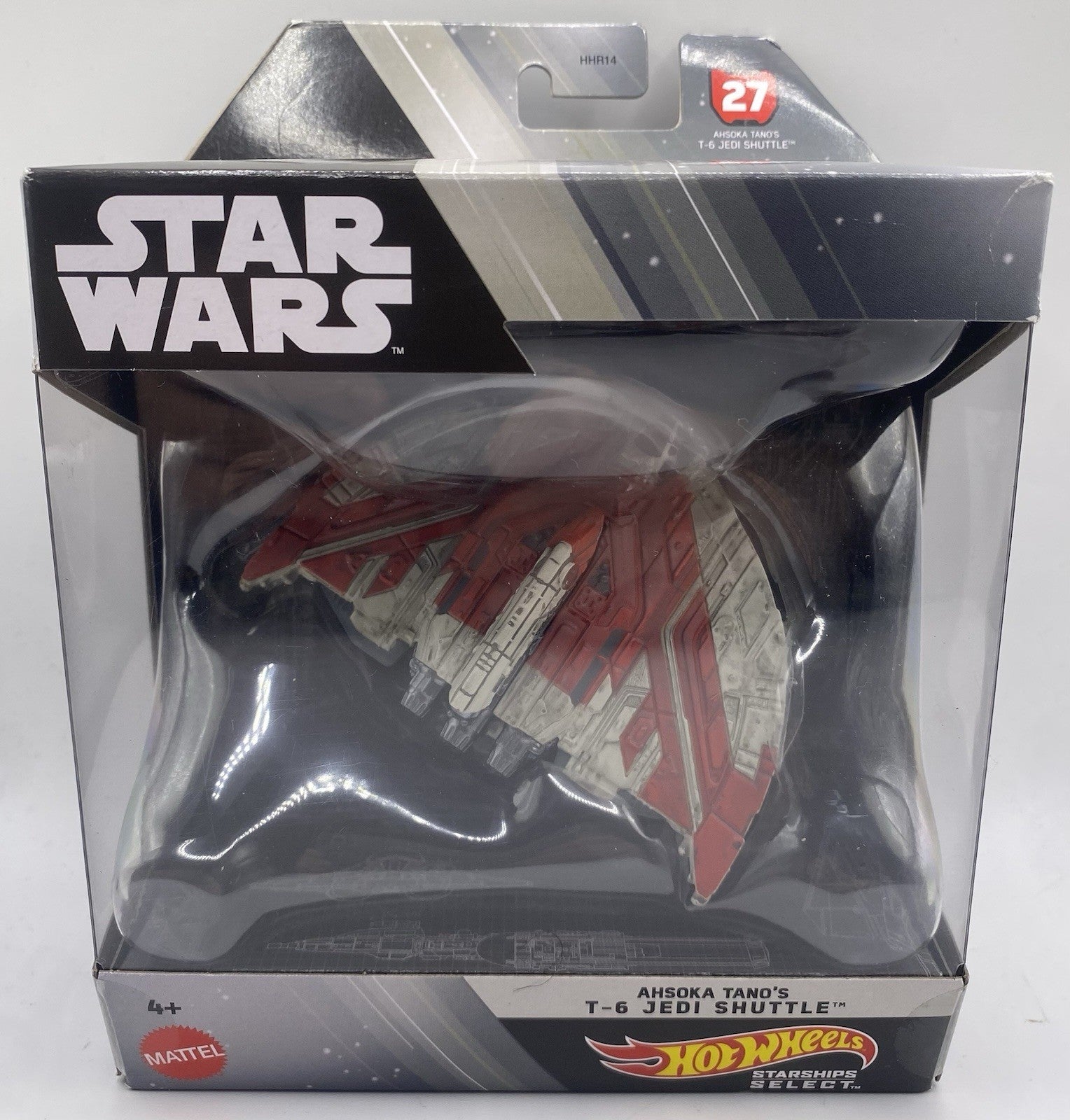 Hot Wheels Star Wars Starships Select Ahsoka Tano’s T-6 Jedi Shuttle, NEW in Box