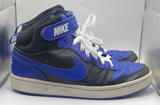 Nike Boys Court Borough Mid 2 DM8872-001 Blue Basketball Shoes Sneakers Sz: 7Y