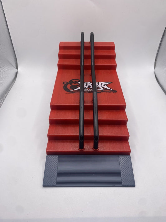 MOMSIV Finger Skateboard Ramp  Mini Fingerboard Park Ramp Red Black