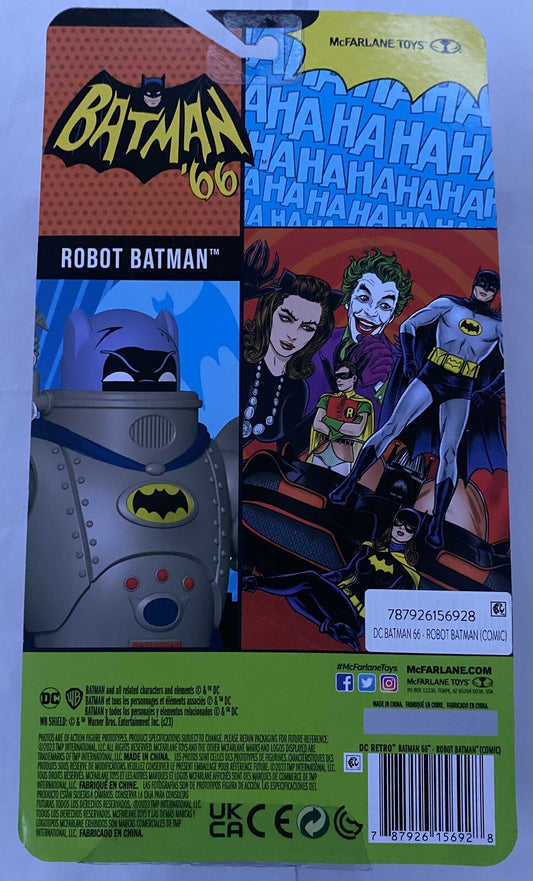 McFarlane DC Retro Batman ‘66 ROBOT BATMAN (Comic) 6” Action Figure