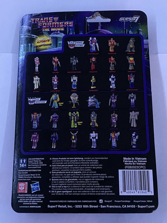 Cyclonus The Transformers Movie Super7 Reaction Action Figure