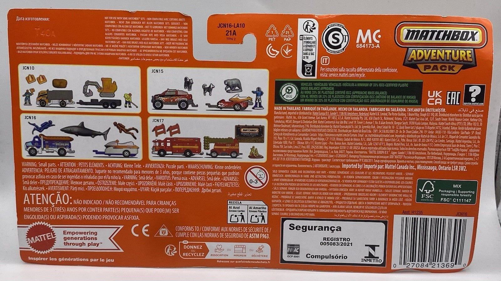 Lot Of 2 Matchbox Aventure: (RAPIDS RESCUE & HAZARD SQUAD)