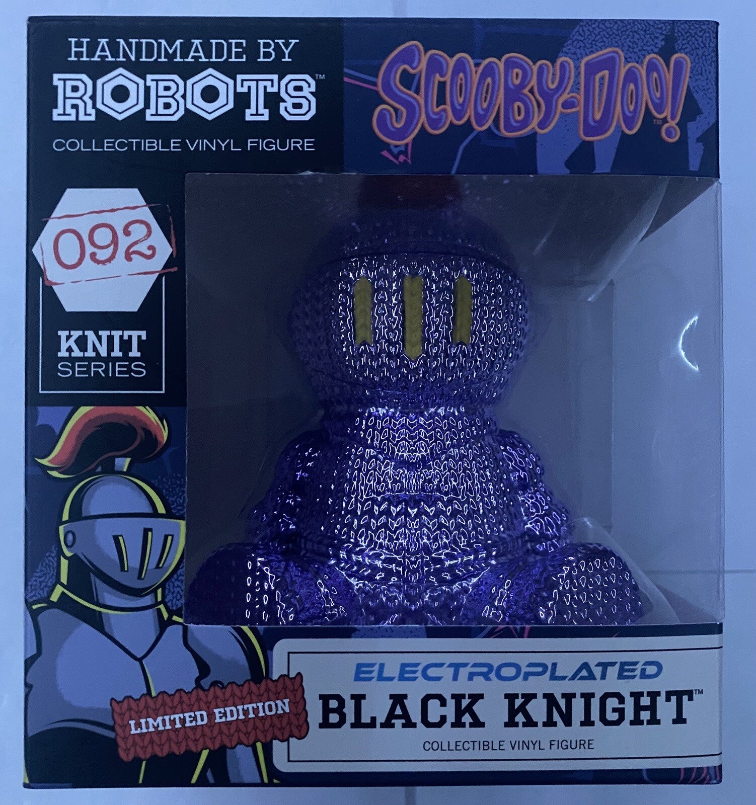 Handmade by Robots scooby-doo Electroplated Black Knight Vinyl Figure #092 MIB