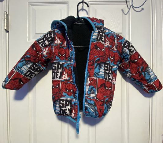 Red & blue Spiderman puffer jacket size: 3T