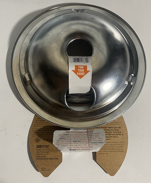 Range Kleen Chrome Drip Pans 8in - 2 Piece