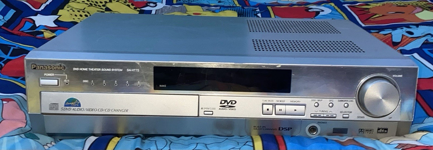 Panasonic SA-HT75 5 Disc DVD Player  JUST MISSING REMOTE/ TESTED STILL WORKS !