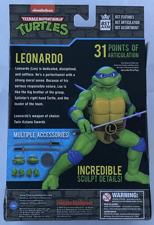 Loyal Subjects Teenage Mutant Ninja Turtles Leonardo Figure: New Factory Sealed