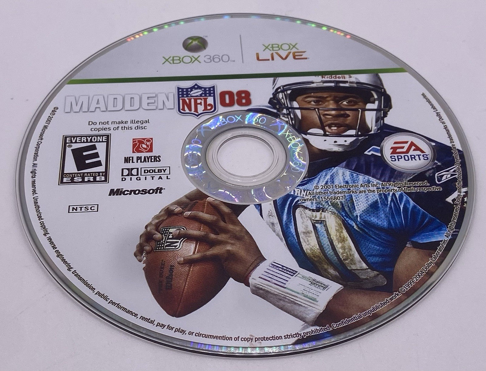 madden nfl 08 xbox 360 Disc Only (tested)