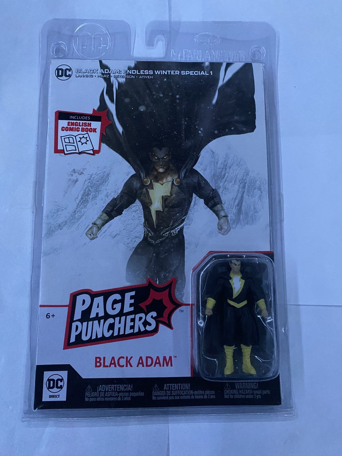 New McFarlane Toys DC Universe Black Adam action figure and comic book set