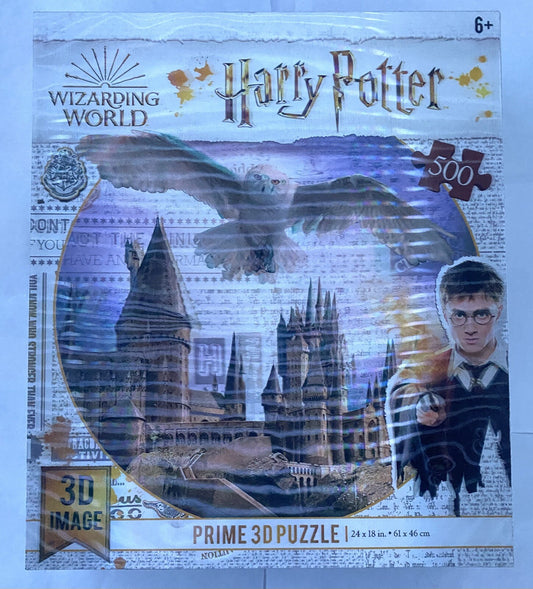 Harry Potter Prime 3D Puzzle Hogwarts Castle Hologram 500 Pieces New SEE VIDEO