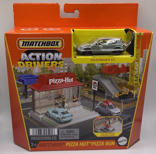 Matchbox Action Drivers Pizza Hut Playset MIB With Vehicle 2021 Pizza Run GTi