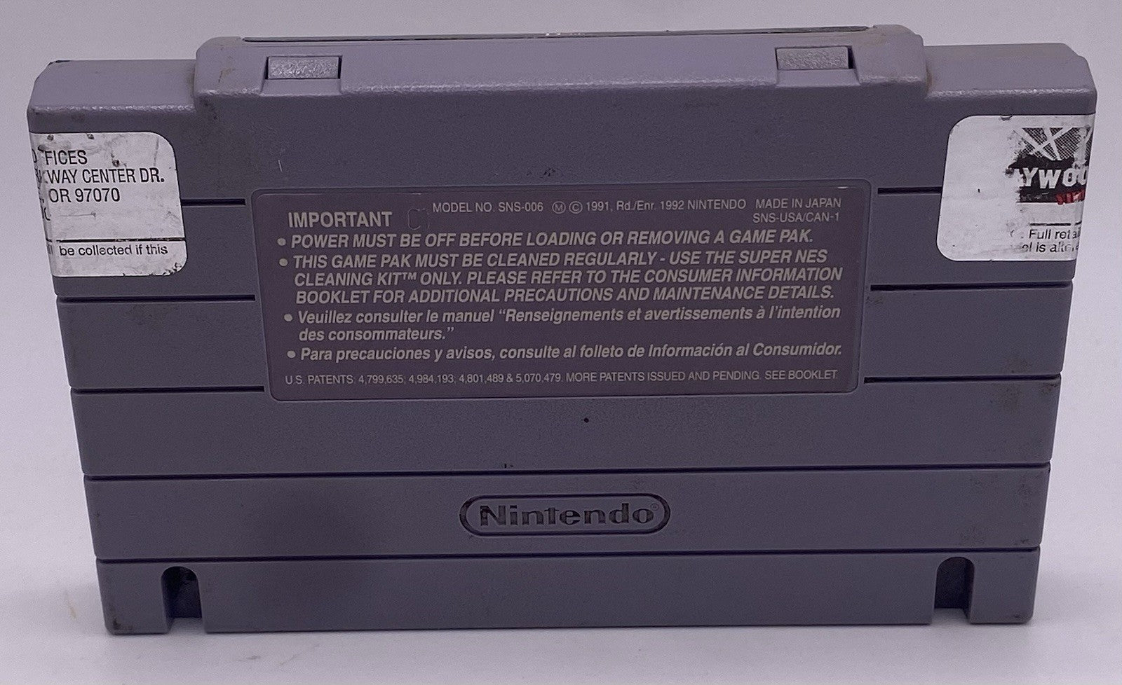 Liberty or Death Super Nintendo 1994 Video Game SNES - Working Condition