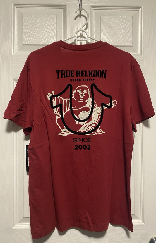 Red Dahlia True Religion cotton T-shirt size: Large #true religion