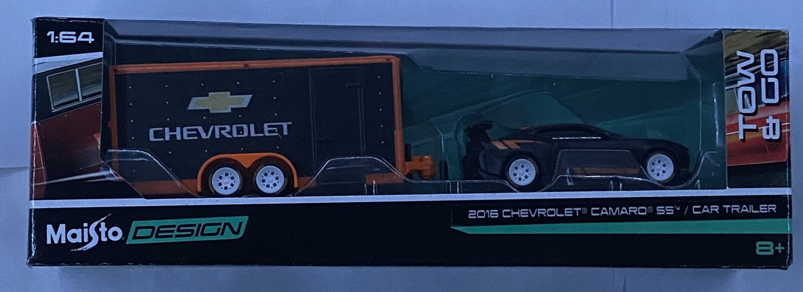 Maisto Design Tow & Go 2016 Chevrolet Camaro SS / Car Trailer P63
