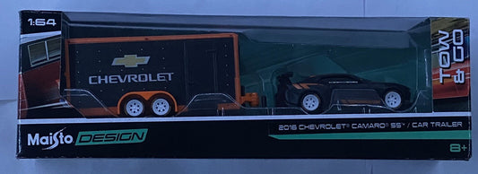 Maisto Design Tow & Go 2016 Chevrolet Camaro SS / Car Trailer P63