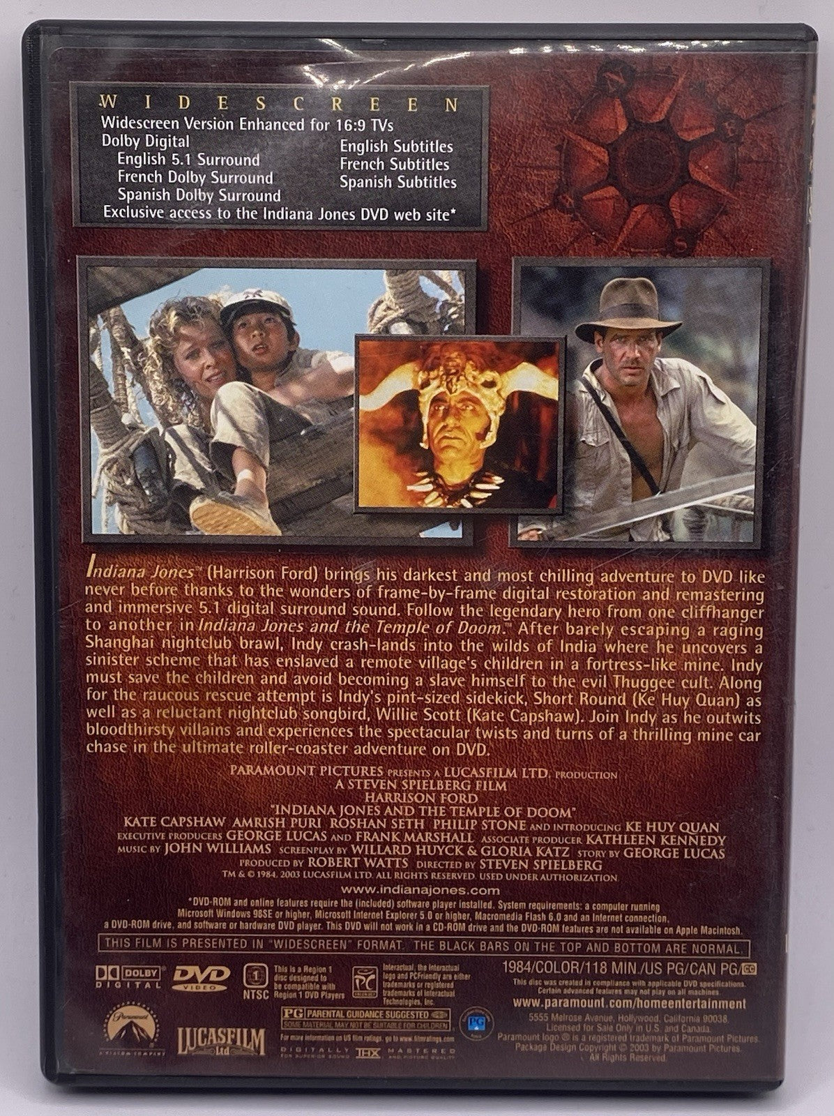 BUNDLE PACK OF 3 Indiana Jones Collection DVD (TOD, ROTLA, KOTCS)