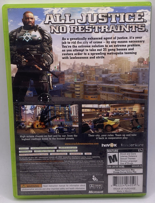 Crackdown (Microsoft Xbox 360, 2007)(tested)
