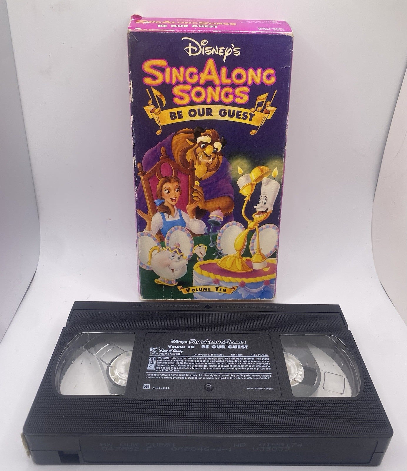 Disneys Sing Along Songs - Beauty and the Beast: Be Our Guest (VHS, 1992) TESTED