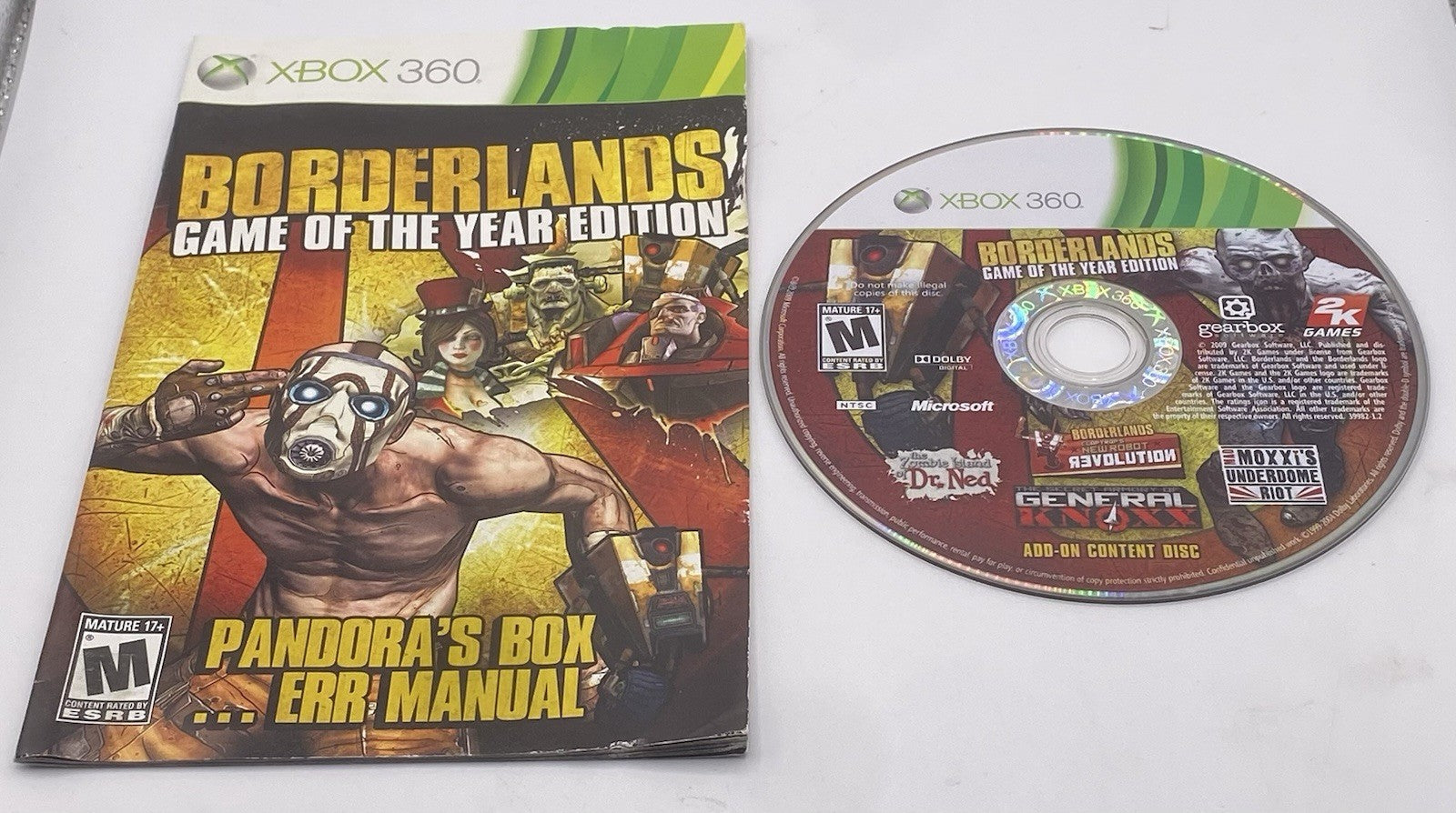 Borderlands -- Game of the Year Edition (Microsoft Xbox 360, 2010)