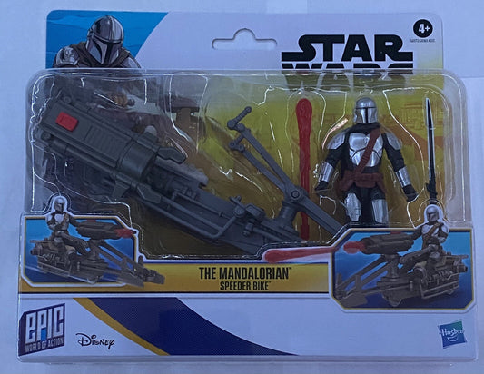 Star Wars G0372 Epic World of Action The Mandalorian Action Figure & Speeder