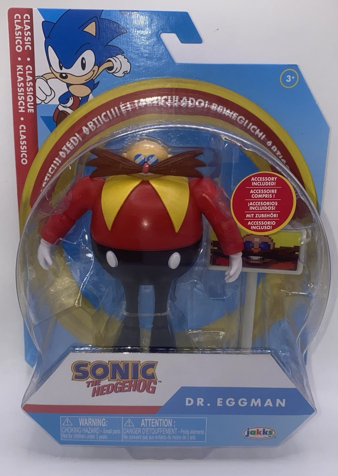 Lot Of 3 Sonic The Headhog Jakks Pacific Figures: Sonic, Dr.Eggman, Fang