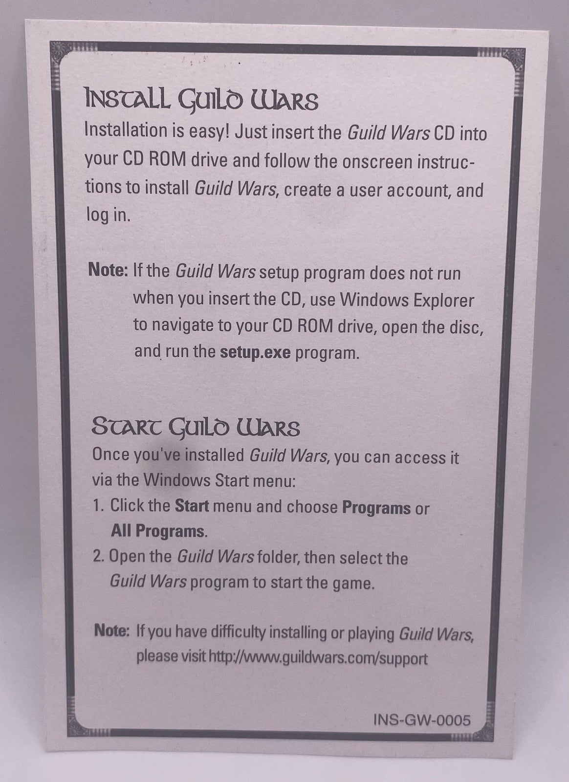 Guild Wars Bundle Of 3 PC GAMES