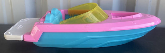 Barbie Doll Speedboat Only Playset Boat Beach Lake Swim Boat Floats Mattel 14.5"
