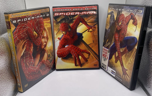 Marvel Spider-Man Collection Lot Set 1-3 [DVD] Tobey McGuire Sony Pictures VG++