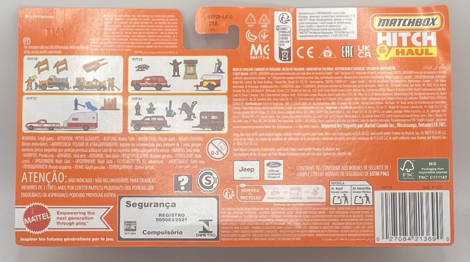 Matchbox Hitch & Haul MBX Off-Road 1988 Jeep® Wagoneer/Trailer Trawler Mattel