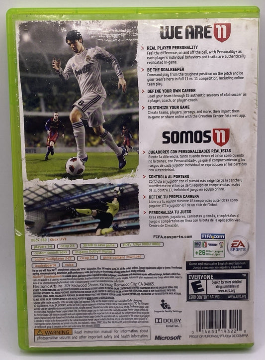 FIFA Soccer 11 (Microsoft Xbox 360, 2010)(tested)